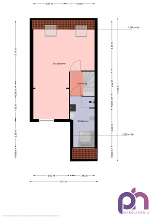 Floorplan - J. Sasboutstraat 33, 3201 PC Spijkenisse